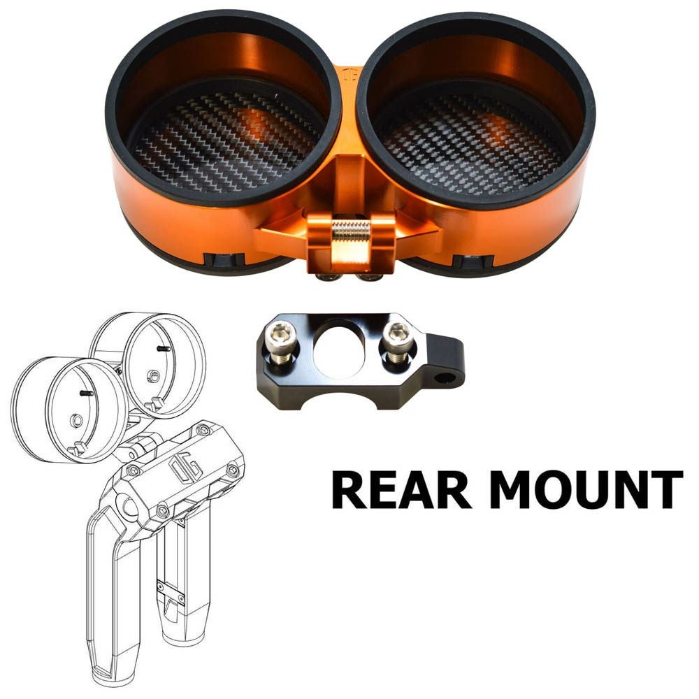 OGライザー用 デュアル メーターゲージ リアマウント オレンジ OG（オリジナルガレージモト）