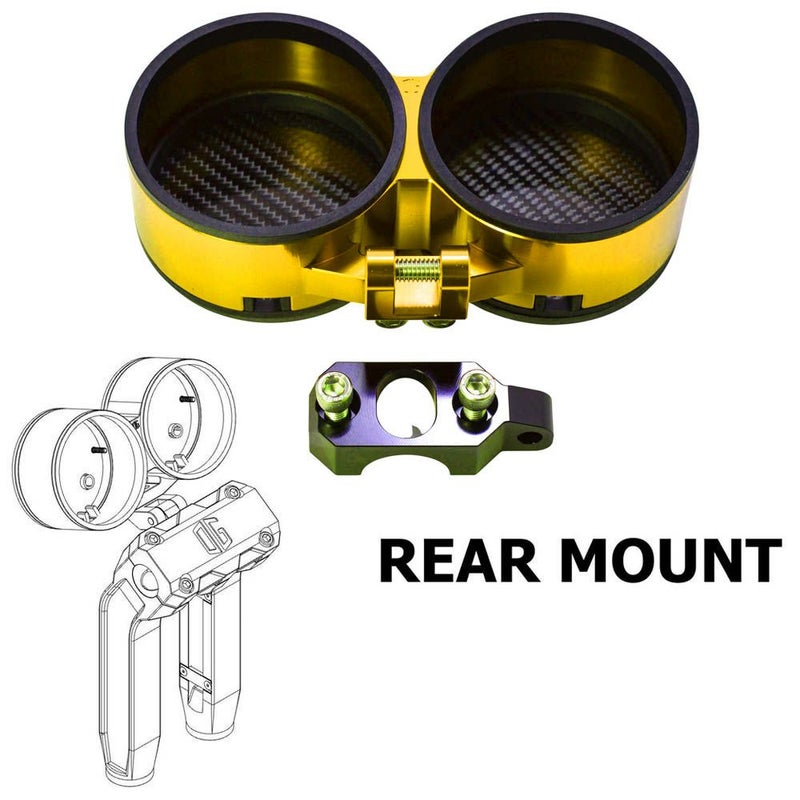 OGライザー用 デュアル メーターゲージ リアマウント ゴールドメッキ OG（オリジナルガレージモト）