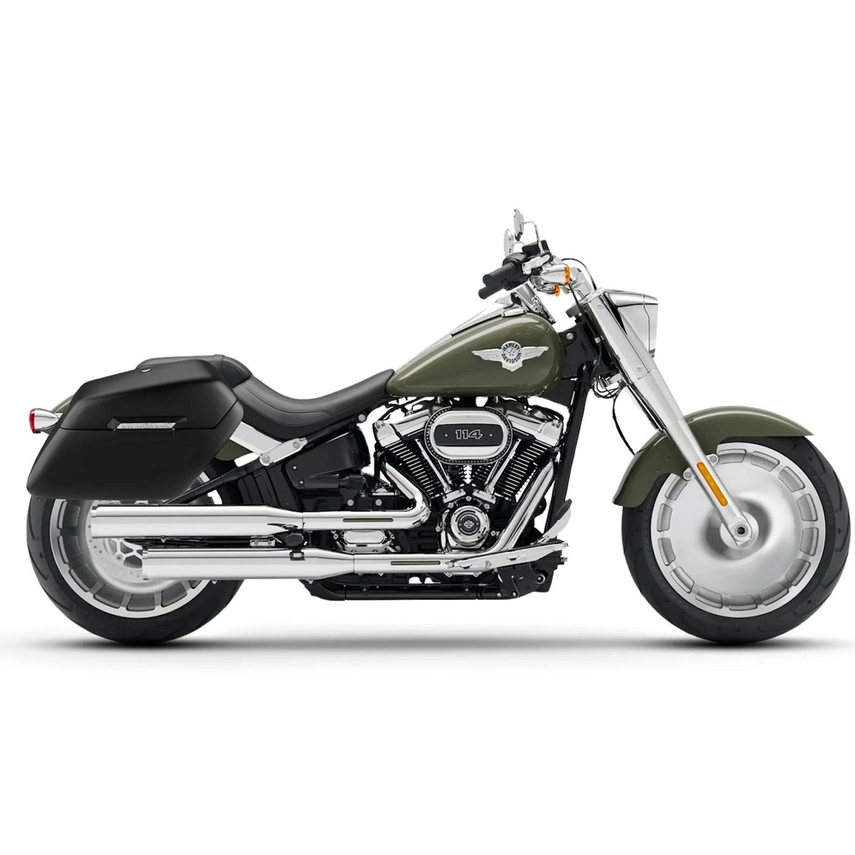  M8 ファットボーイ Baldur エクストララージ・サドルバッグ 42L (マットブラック)2