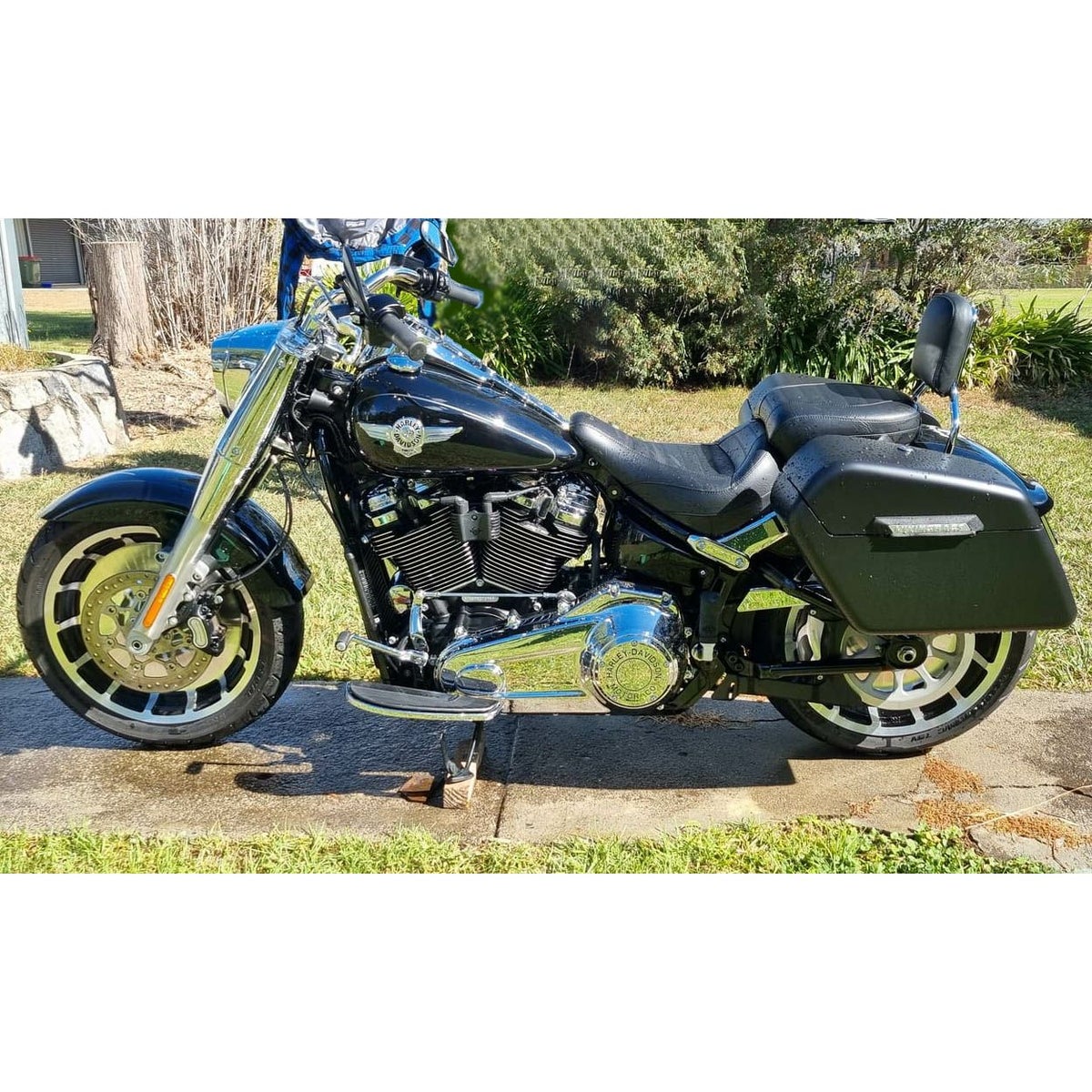  M8 ファットボーイ Baldur エクストララージ・サドルバッグ 42L (マットブラック)8