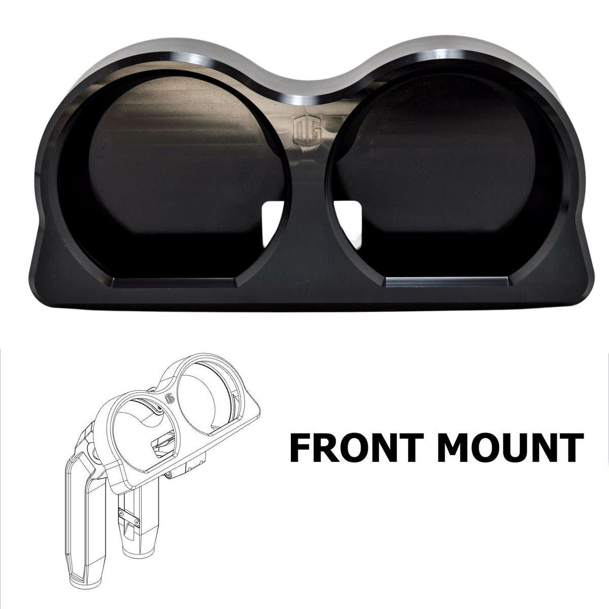 2015～2023 FLTR OGライザー用 デュアル メーターゲージ フロントマウント ブラック OG（オリジナルガレージモト）