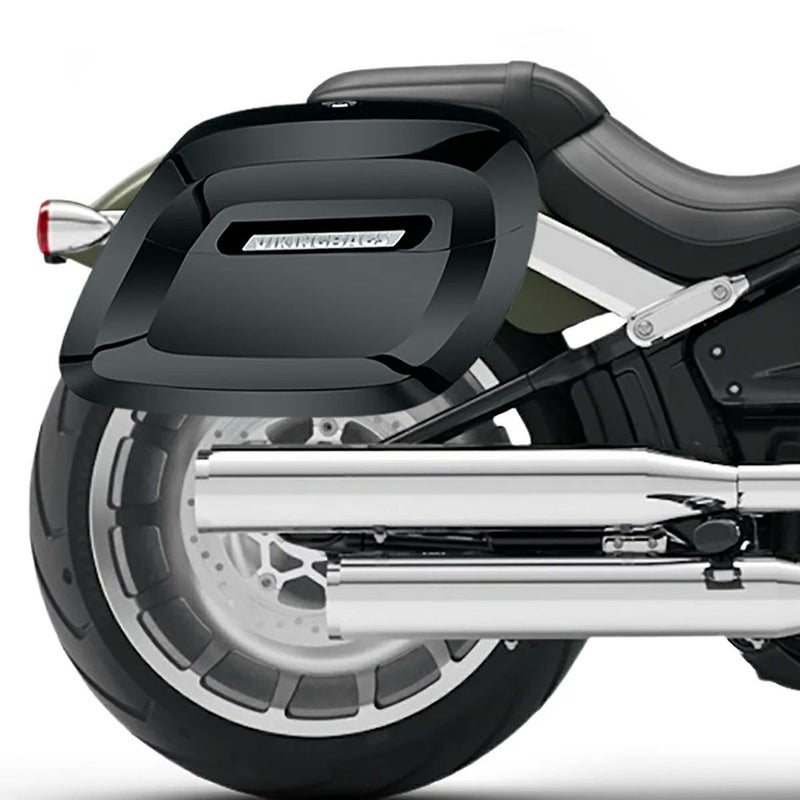  M8 ファットボーイ Lamellar Raven エクストララージ・サドルバッグ 40L (グロスブラック)