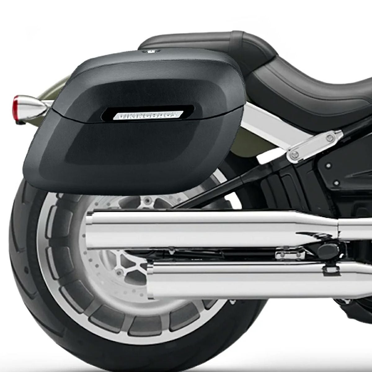 M8 ファットボーイ Lamellar Raven エクストララージ・サドルバッグ 40L (マットブラック)