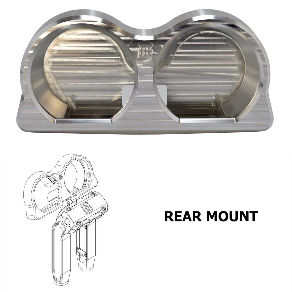 2015～2023 FLTR OGライザー用 デュアル メーターゲージ リアマウント アルミカラー OG（オリジナルガレージモト）