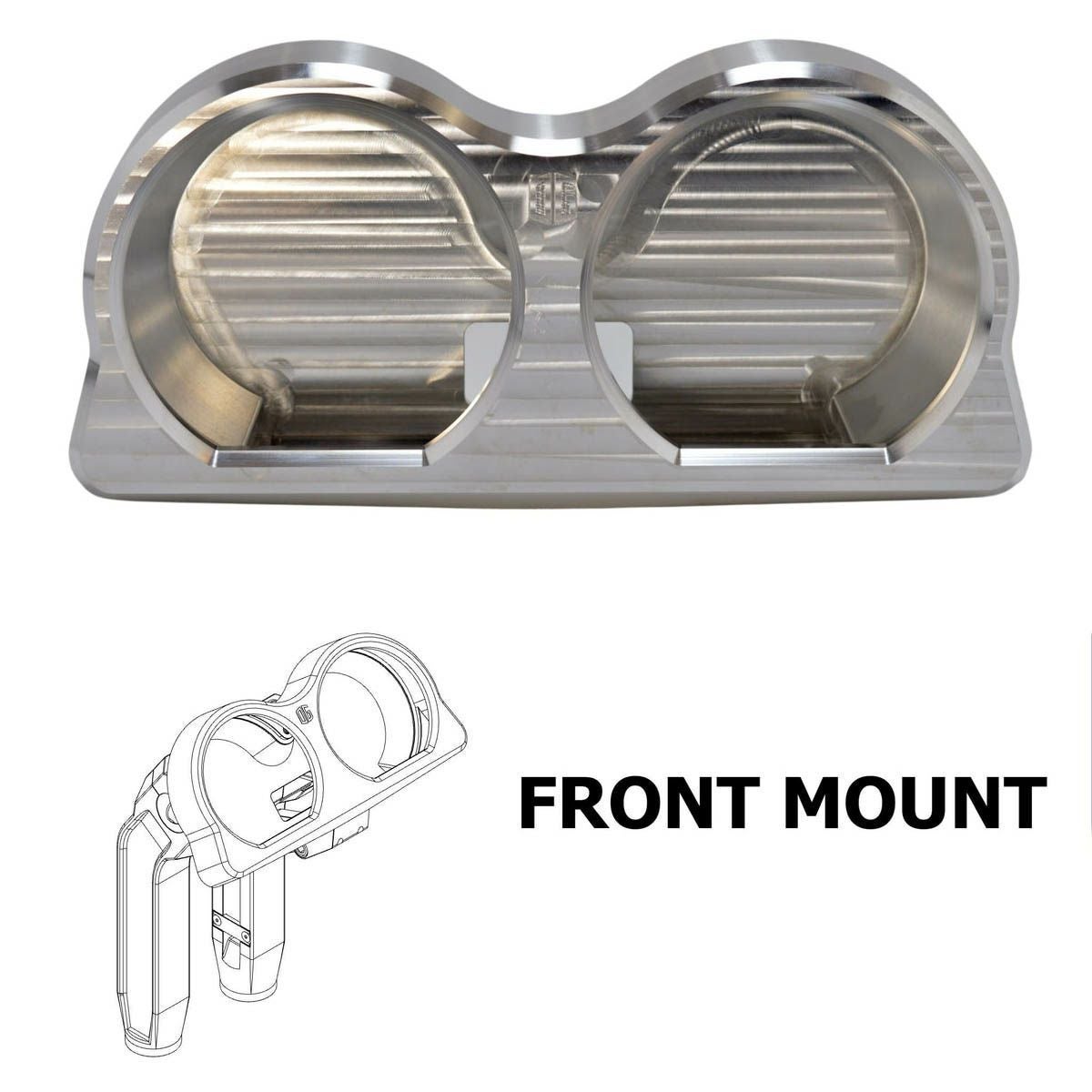 2015～2023 FLTR OGライザー用 デュアル メーターゲージ フロントマウント アルミカラー OG（オリジナルガレージモト）