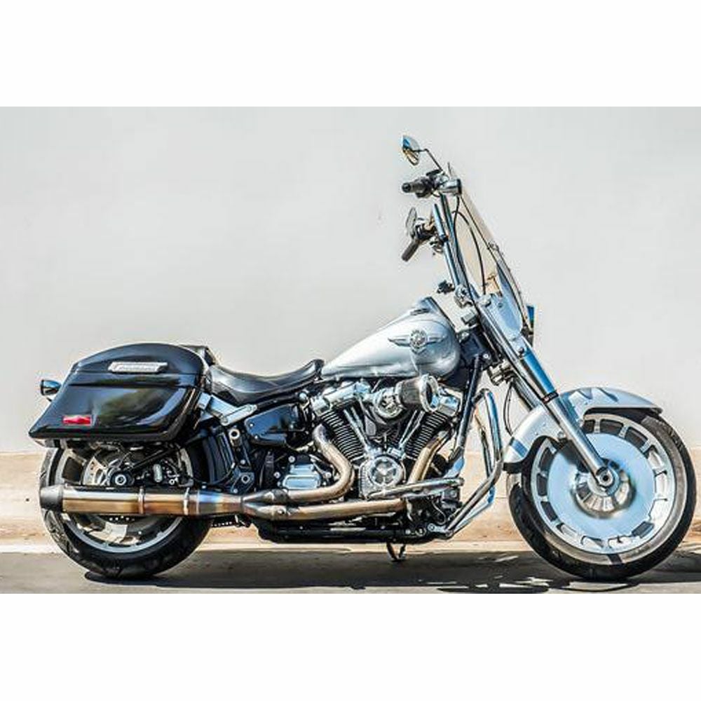 M8 ファットボーイ Lamellar Raven エクストララージ・サドルバッグ 44L グロスブラック Viking Bags 