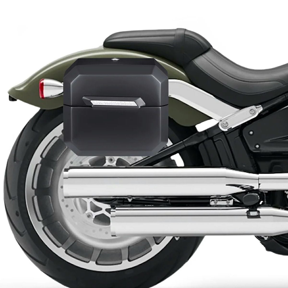 M8 ファットボーイ Outlaw クイックマウント・スモール・サドルバッグ 10L 右用 (マットブラック)