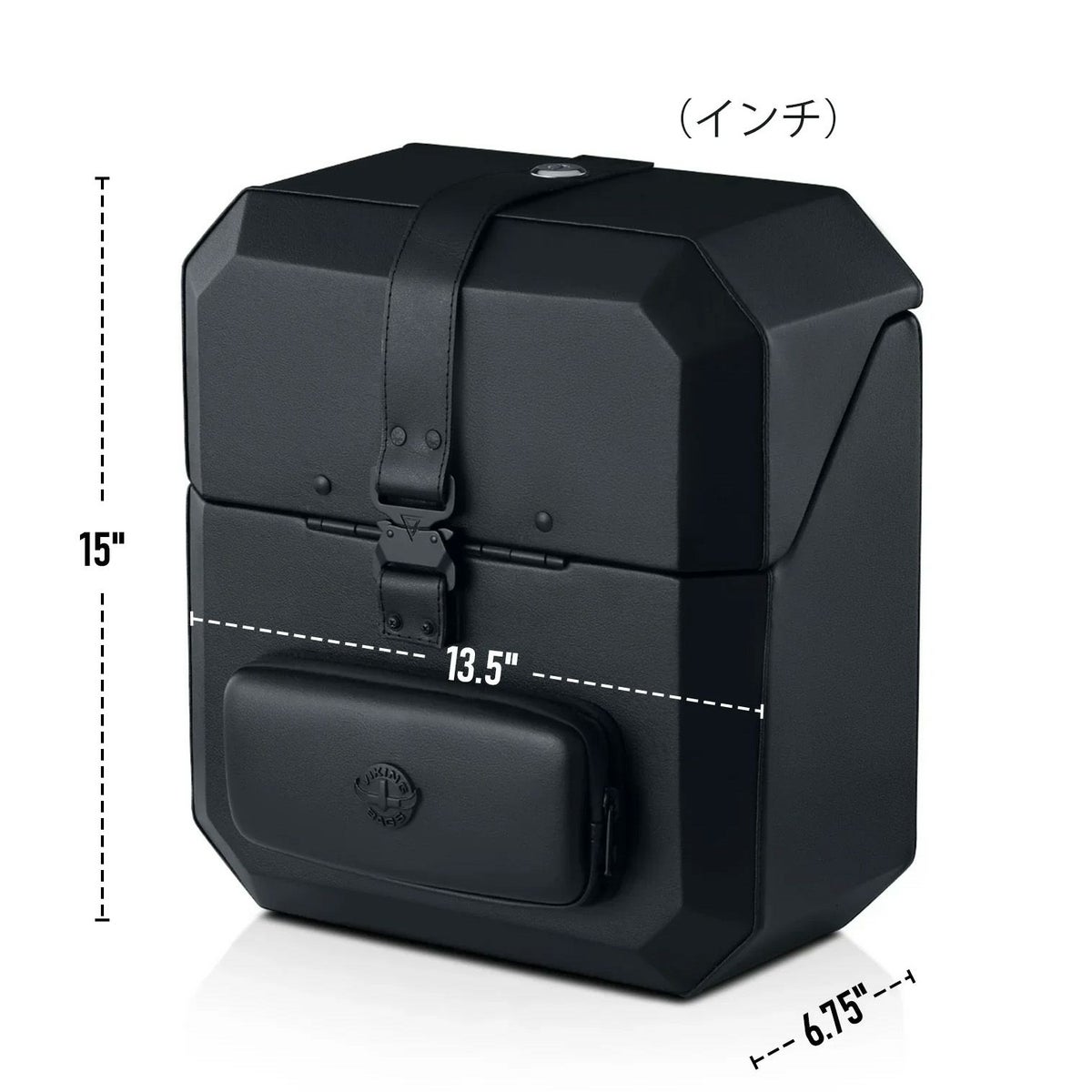 M8 ファットボーイ Outlaw クイックマウント・ミディアム・サドルバッグ 15L 左用 (レザーラップ)7
