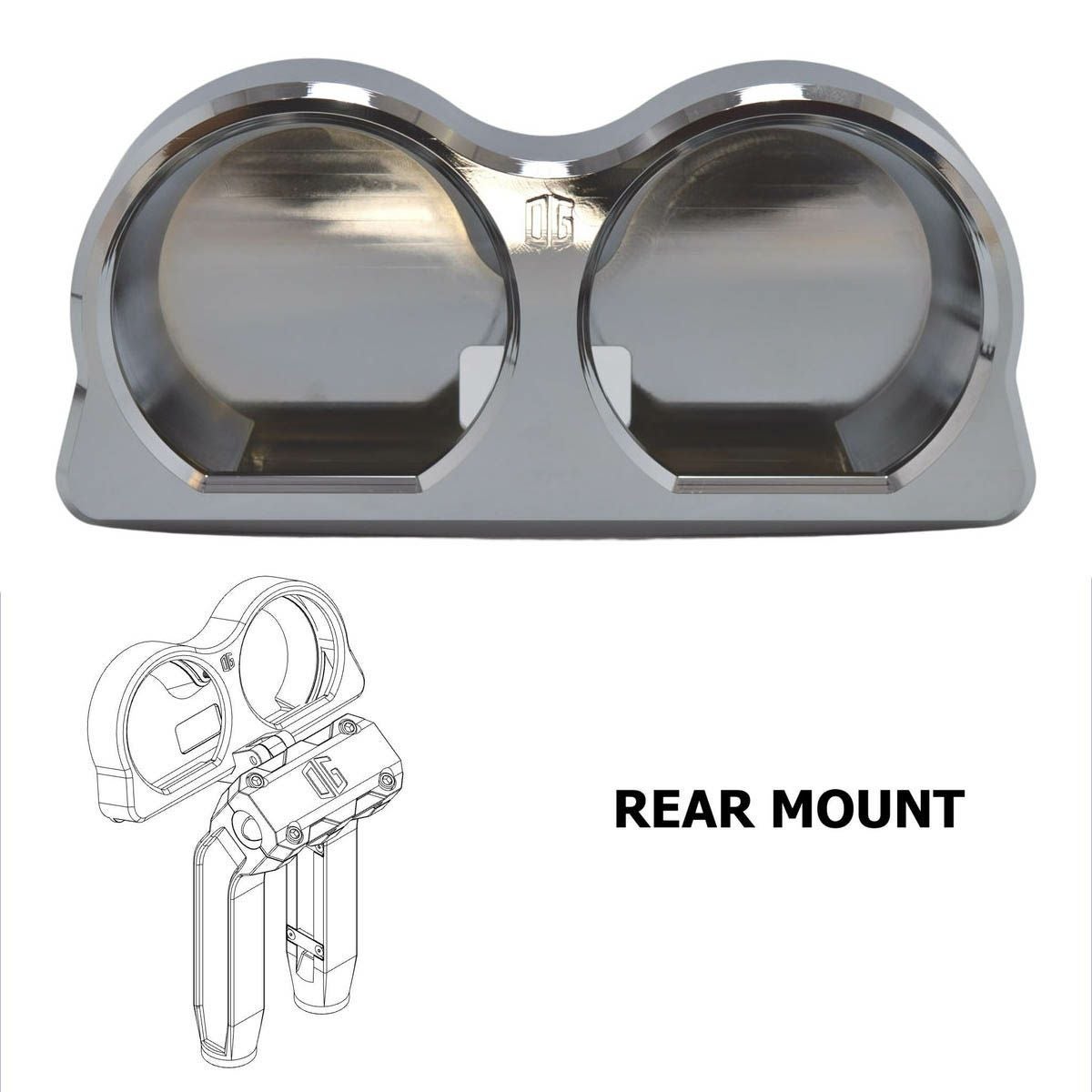 2015～2023 FLTR OGライザー用 デュアル メーターゲージ リアマウント クローム OG（オリジナルガレージモト）