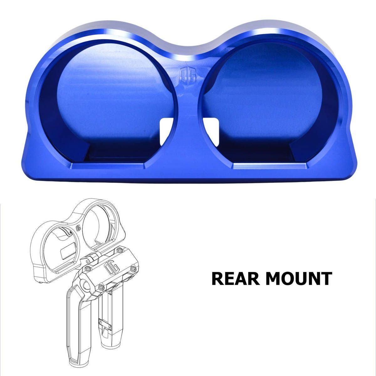 2015～2023 FLTR OGライザー用 デュアル メーターゲージ リアマウント ブルー OG（オリジナルガレージモト）