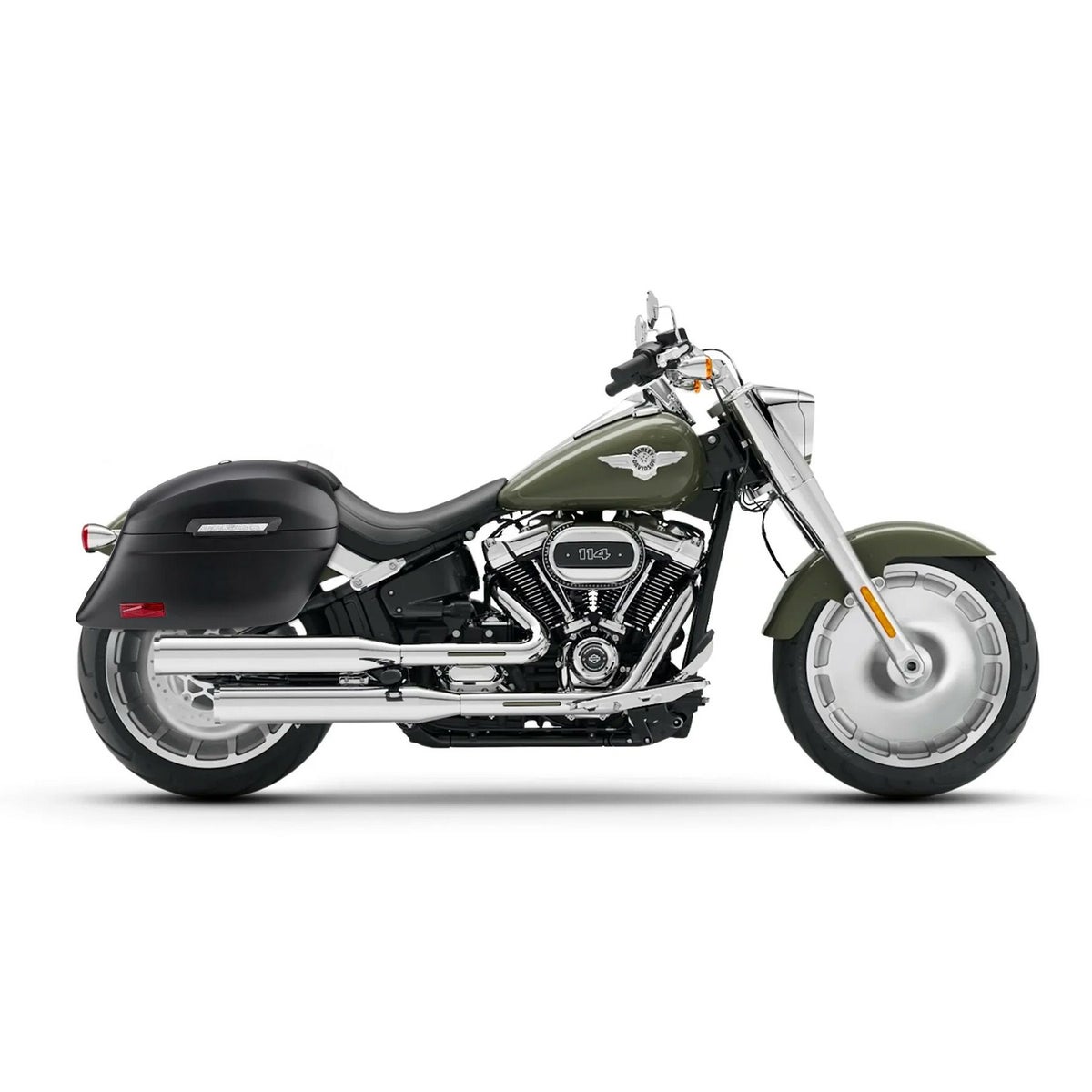 M8 ファットボーイ Lamellar Stallion エクストララージ・サドルバッグ 44L (マットブラック)2