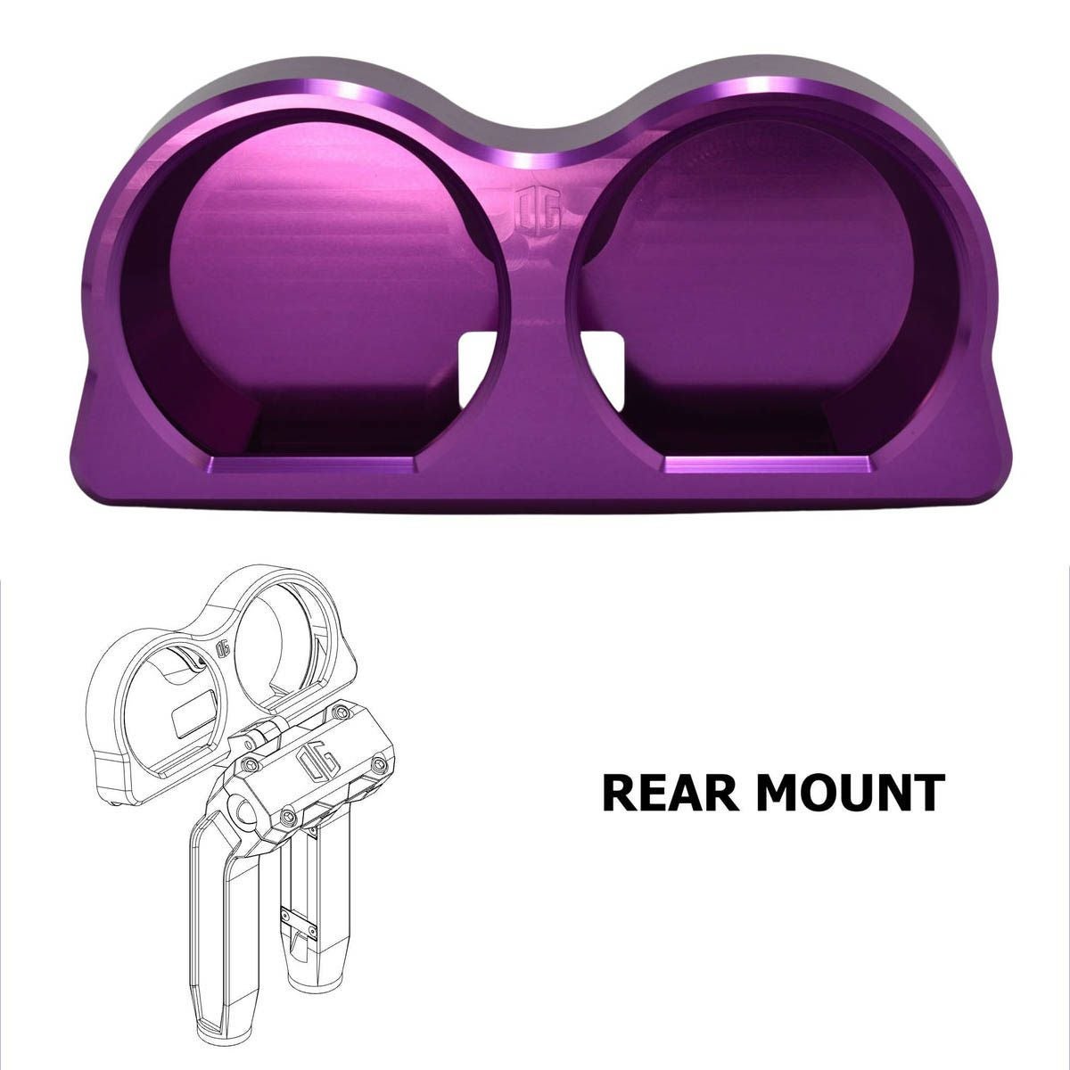 2015～2023 FLTR OGライザー用 デュアル メーターゲージ リアマウント パープル OG（オリジナルガレージモト）