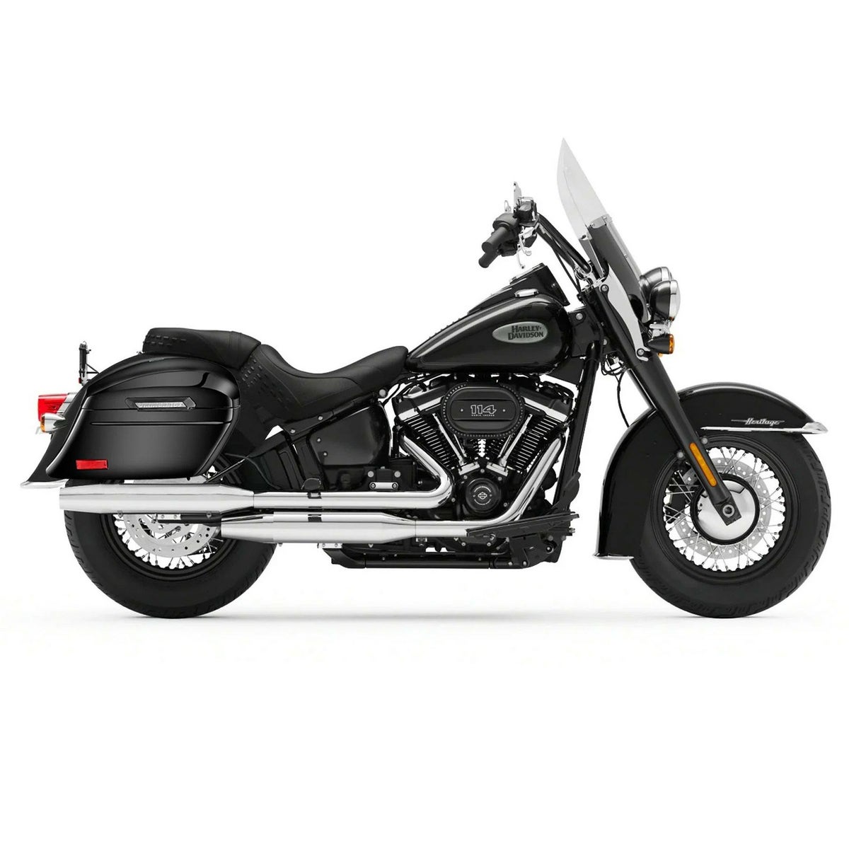  M8 ヘリテイジクラシック Lamellar Stallion エクストララージ・サドルバッグ 44L (グロスブラック)2