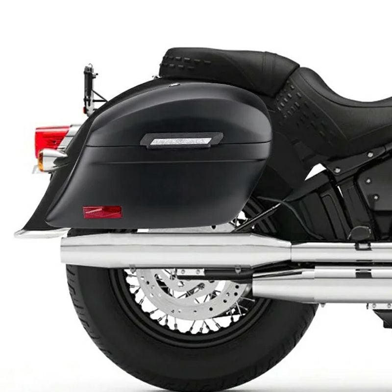 M8 ヘリテイジクラシック Lamellar Stallion エクストララージ・サドルバッグ 44L (マットブラック)1