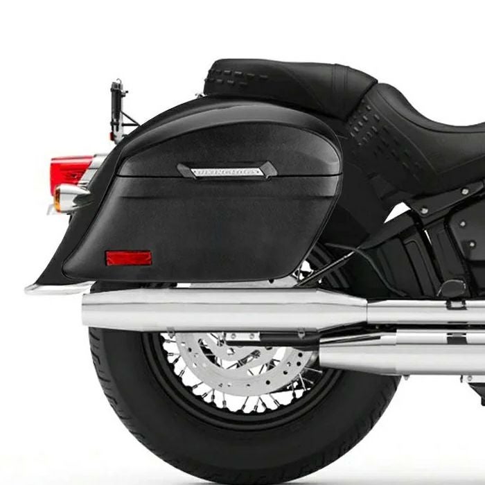 M8 ヘリテイジクラシック Lamellar Stallion エクストララージ・サドルバッグ 44L (レザーラップ)