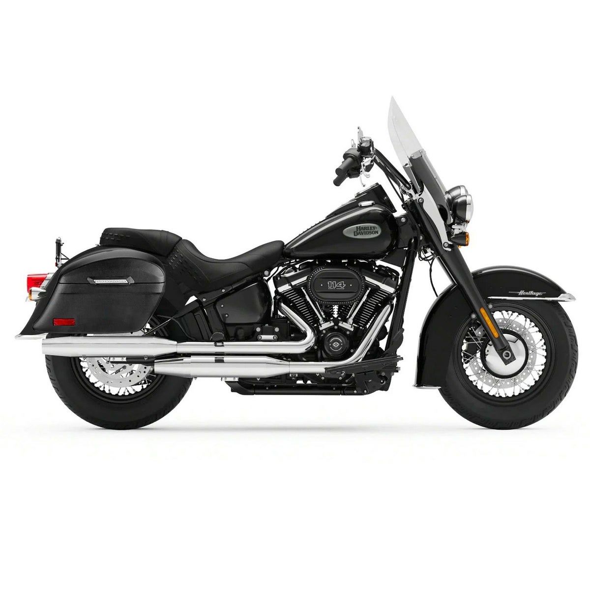 M8 ヘリテイジクラシック Lamellar Stallion エクストララージ・サドルバッグ 44L (レザーラップ)1