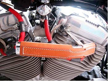 キジマ　ニーグリップバー　タンレザー　'86以降スポーツスター-02