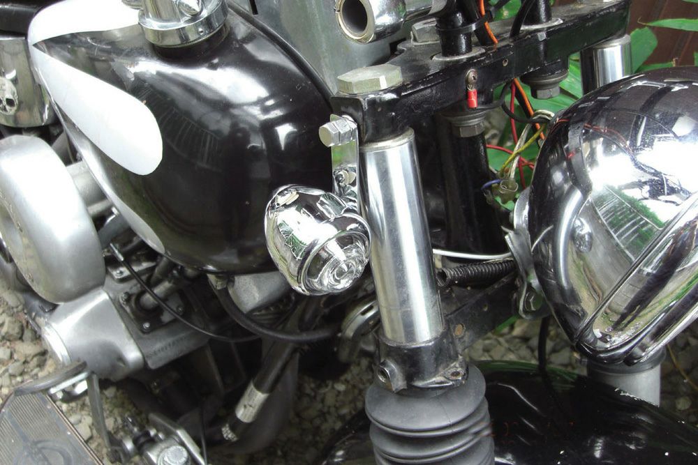 キジマ　オールドブレットウインカー　クリアレンズ　ステー付き　2個セット-01