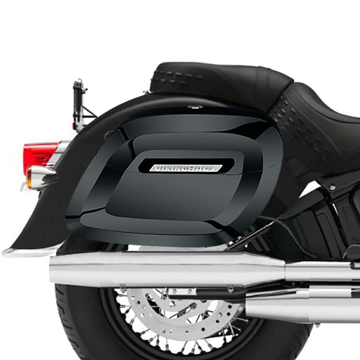 M8 ヘリテイジクラシック Lamellar Raven エクストララージ・サドルバッグ 40L (グロスブラック)