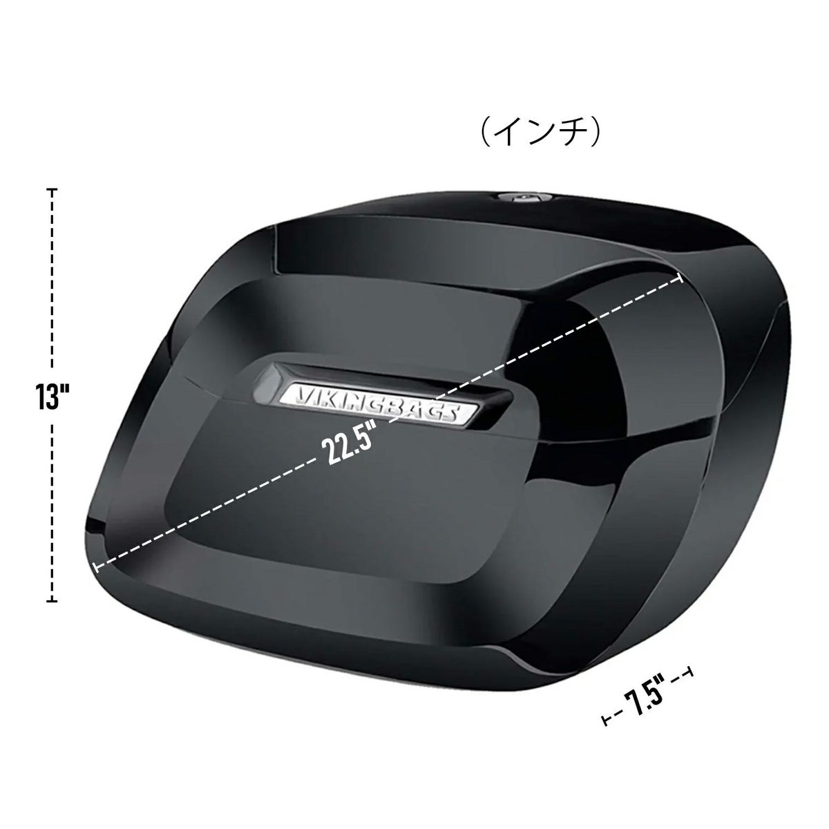 M8 ヘリテイジクラシック Lamellar Raven エクストララージ・サドルバッグ 40L (グロスブラック)3