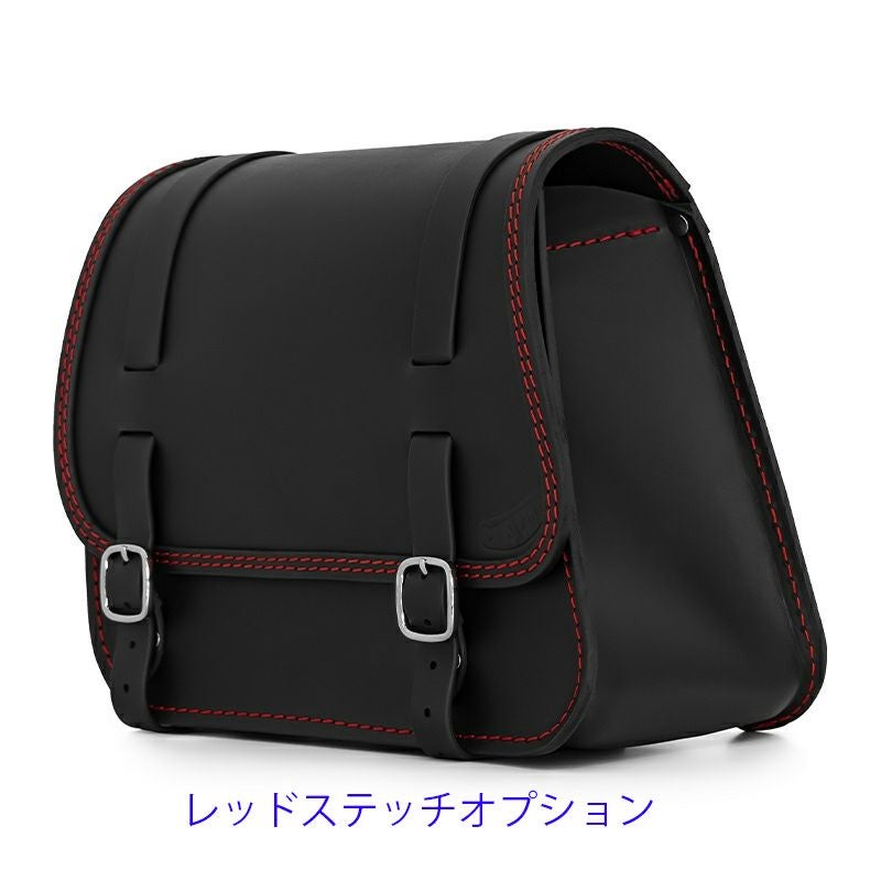  エンズクオイオ Sporty レザーサドルバッグ (ブラック)13