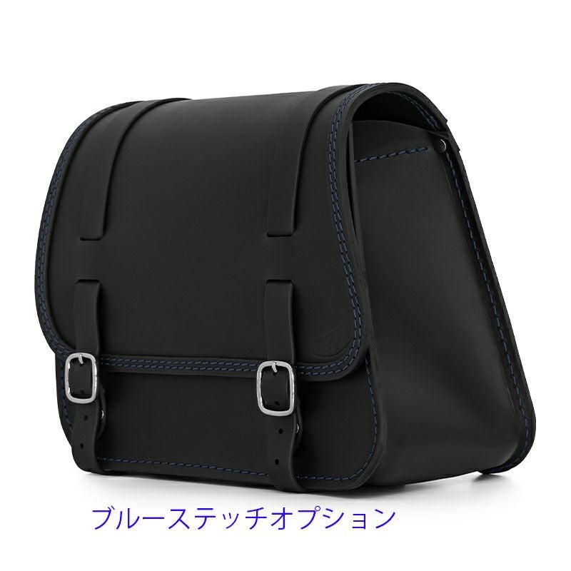  エンズクオイオ Sporty レザーサドルバッグ (ブラック)14