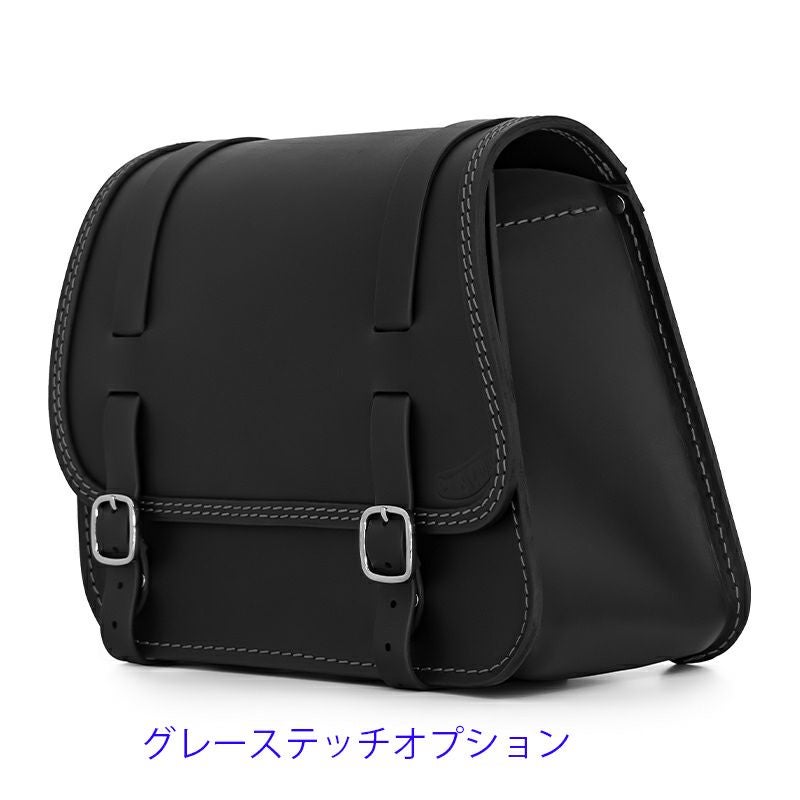  エンズクオイオ Sporty レザーサドルバッグ (ブラック)16
