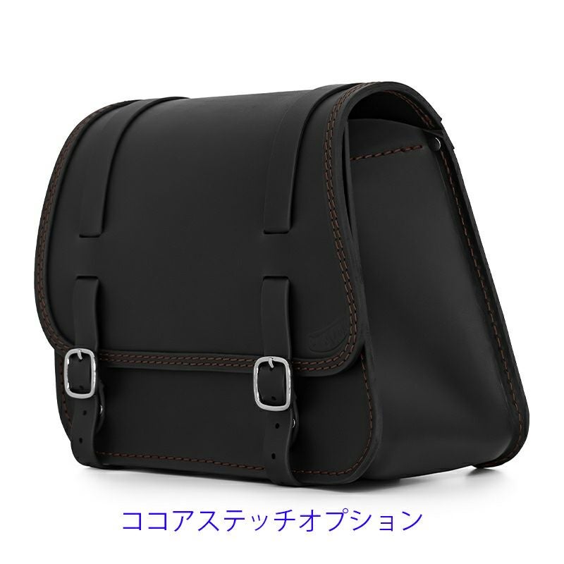  エンズクオイオ Sporty レザーサドルバッグ (ブラック)17