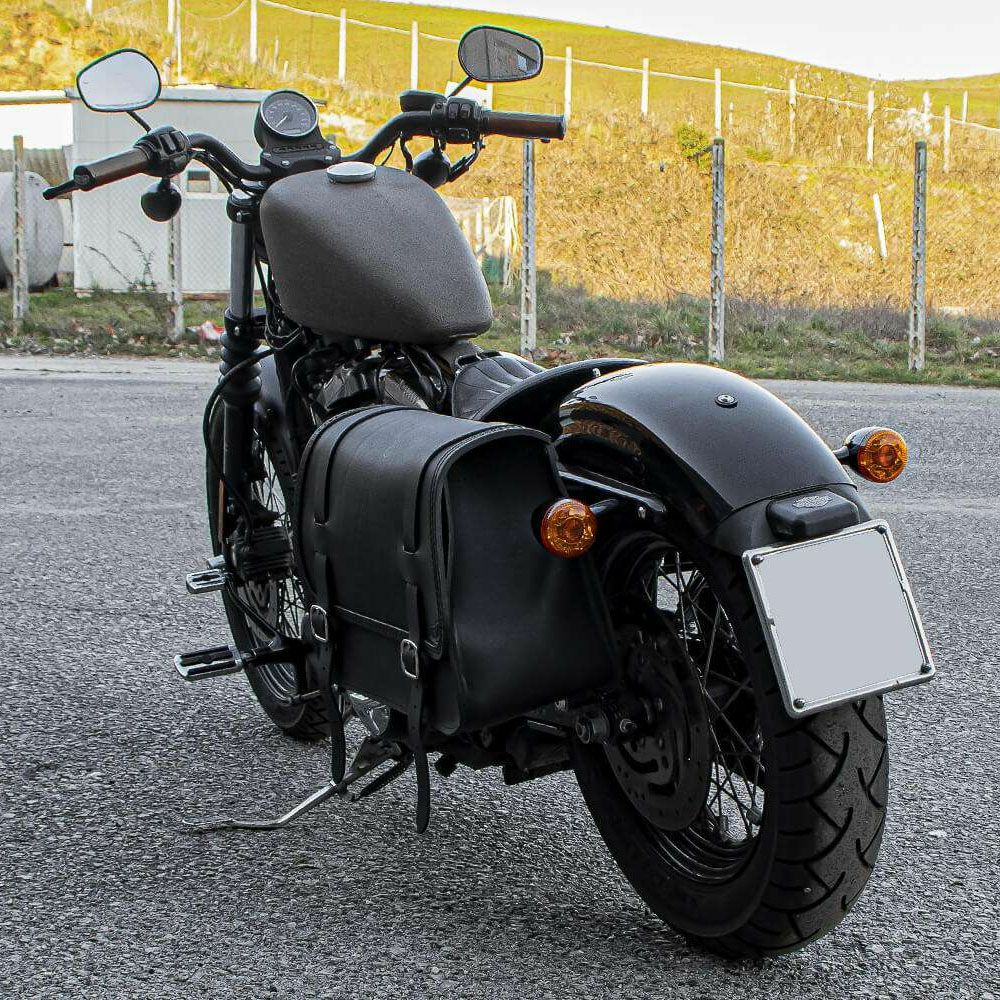 エンズクオイオ Sporty レザーサドルバッグ (リンクルレザー)5