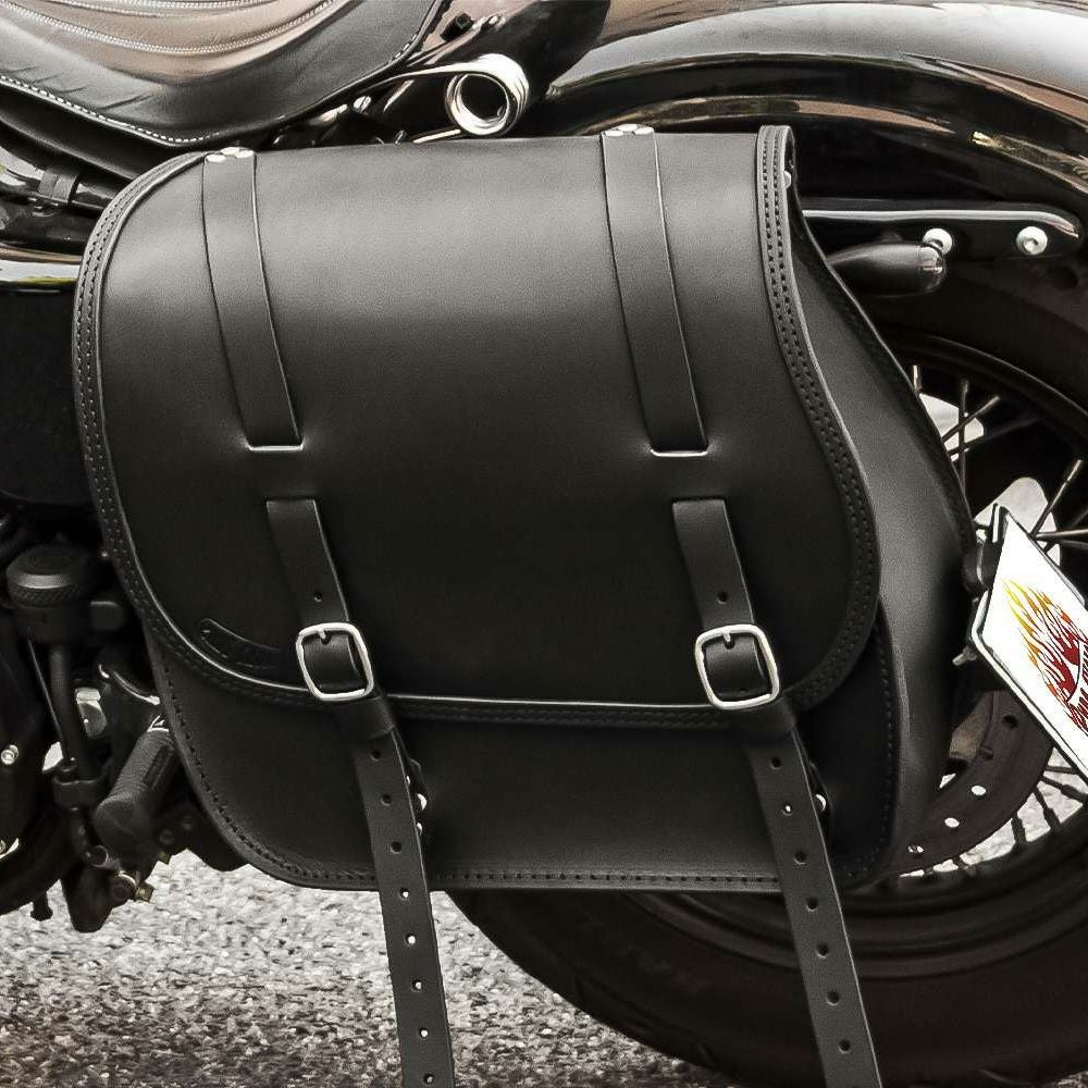 エンズクオイオ Little Boogie Targa レザーサドルバッグ 26.5L (ブラック)