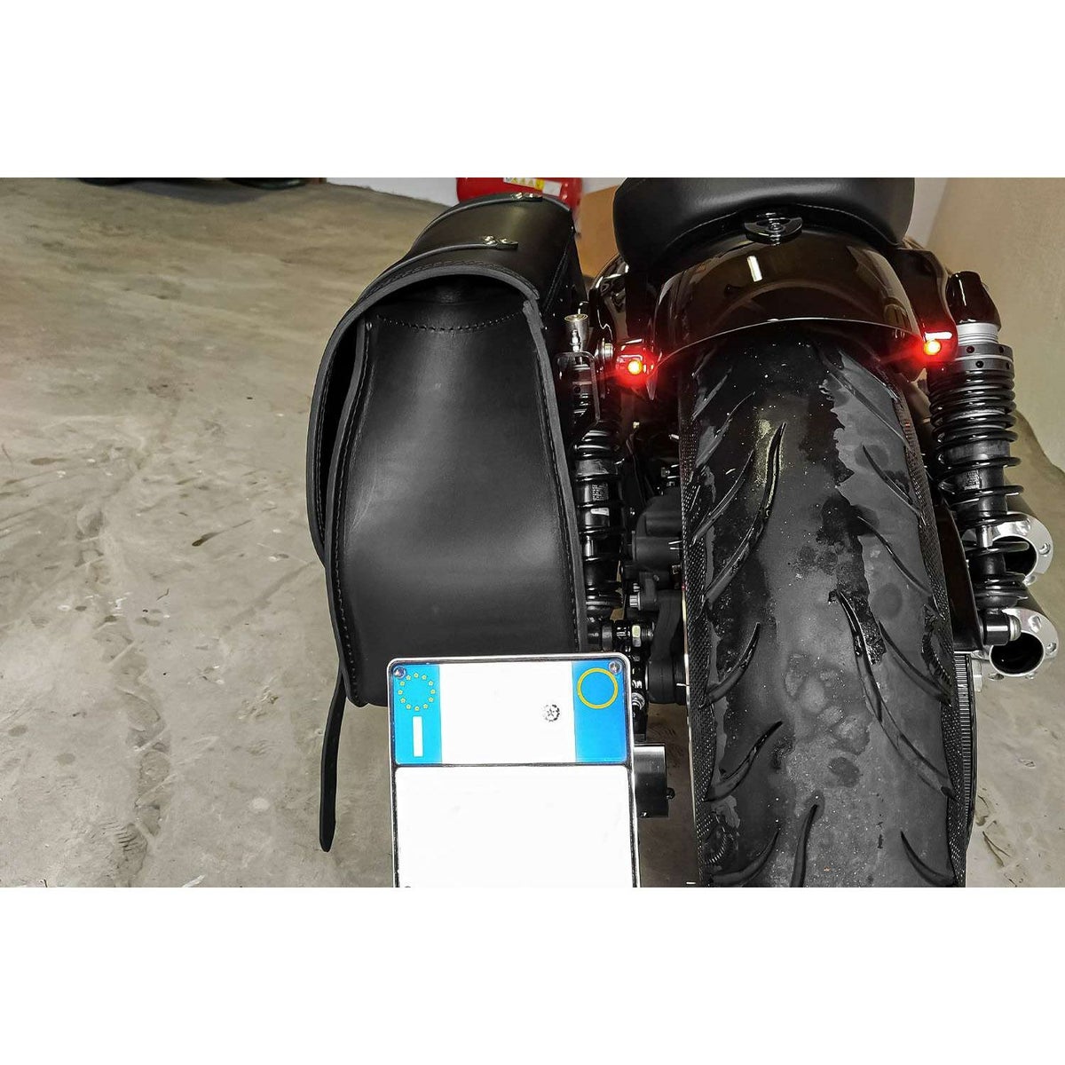 エンズクオイオ Little Boogie Targa レザーサドルバッグ 26.5L (ブラック)5