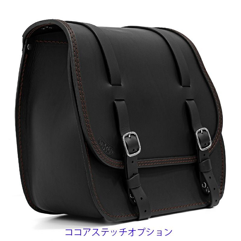 エンズクオイオ Little Boogie Targa レザーサドルバッグ 26.5L (ブラック)15