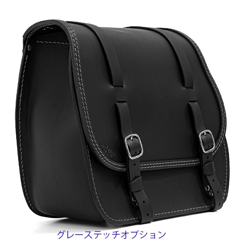 エンズクオイオ Little Boogie Targa レザーサドルバッグ 26.5L (ブラック)16