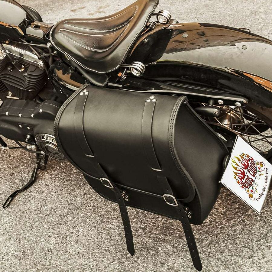 エンズクオイオ Little Boogie Targa レザーサドルバッグ 26.5L (リンクルレザー)8