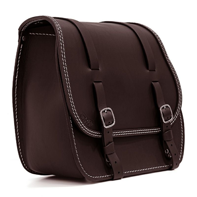  エンズクオイオ Little Boogie Targa レザーサドルバッグ 26.5L (ダークブラウン)