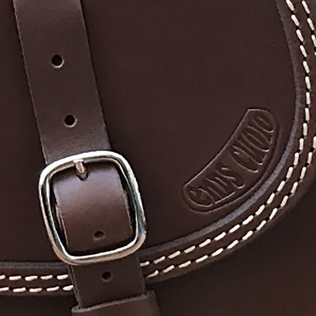  エンズクオイオ Little Boogie Targa レザーサドルバッグ 26.5L (ダークブラウン)1