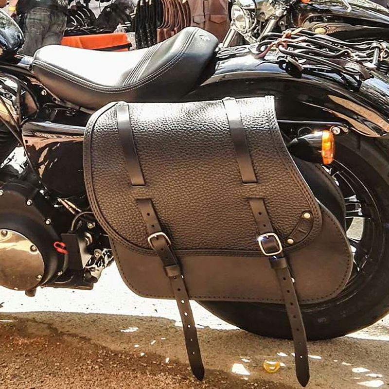 エンズクオイオ Little Boogie レザーサドルバッグ 29L (リンクルレザー)1