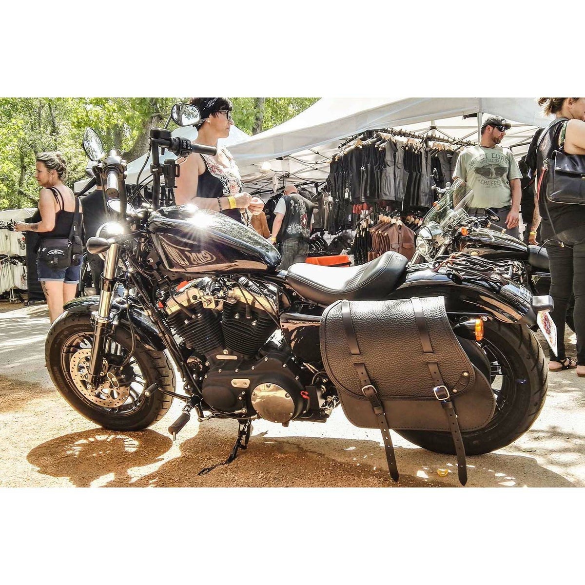 エンズクオイオ Little Boogie レザーサドルバッグ 29L (リンクルレザー)2