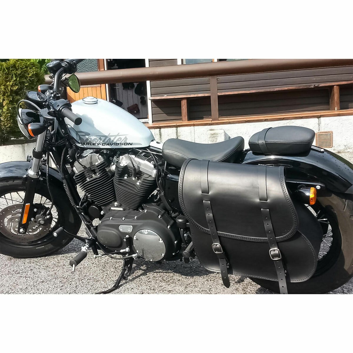 エンズクオイオ Little Boogie レザーサドルバッグ 29L (リンクルレザー)7