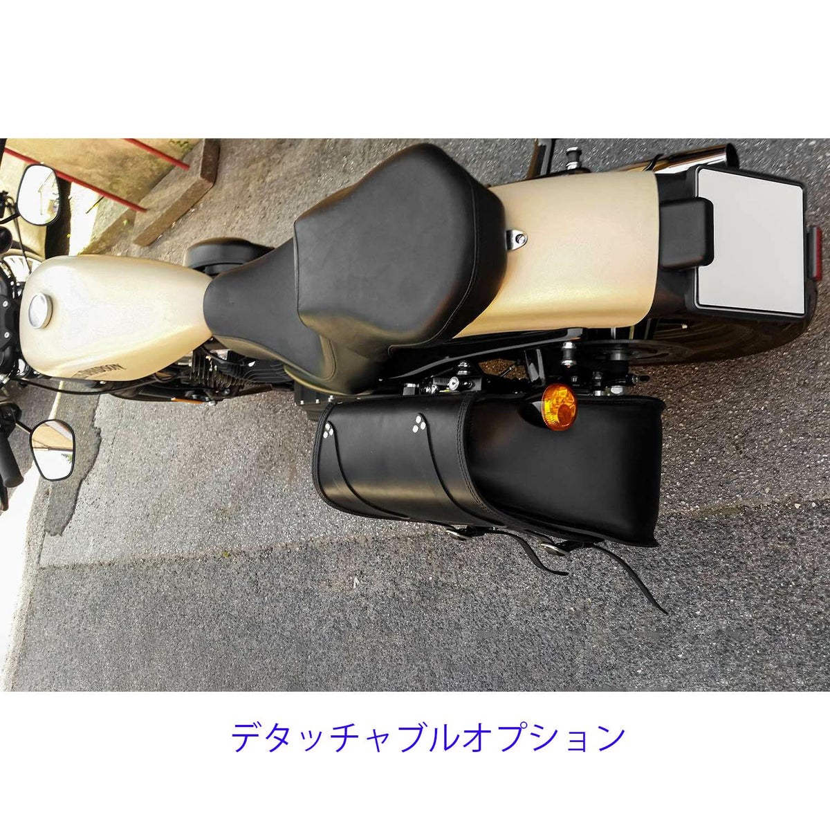 エンズクオイオ Little Boogie レザーサドルバッグ 29L (リンクルレザー)12
