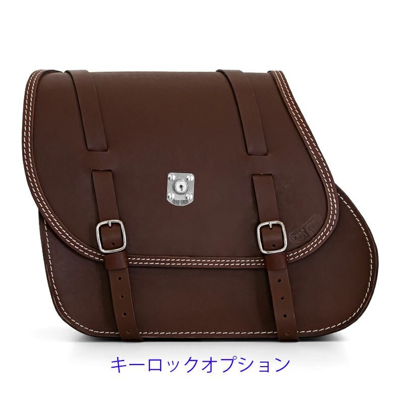 エンズクオイオ Little Boogie レザーサドルバッグ 29L (ダークブラウン)6