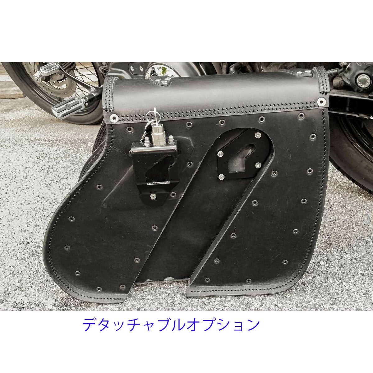 エンズクオイオ Roll Little Boogie レザーサドルバッグ (ブラック)19