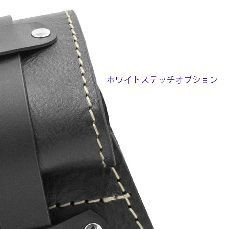 エンズクオイオ Roll Sporty レザーサドルバッグ (ブラック)8