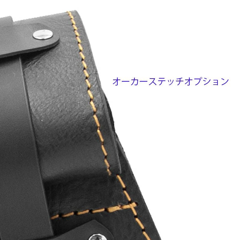 エンズクオイオ Roll Sporty レザーサドルバッグ (ブラック)11