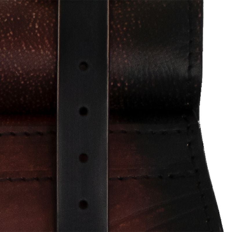 エンズクオイオ Roll Sporty レザーサドルバッグ (ディストレスト・ツートーン・ダーク)1