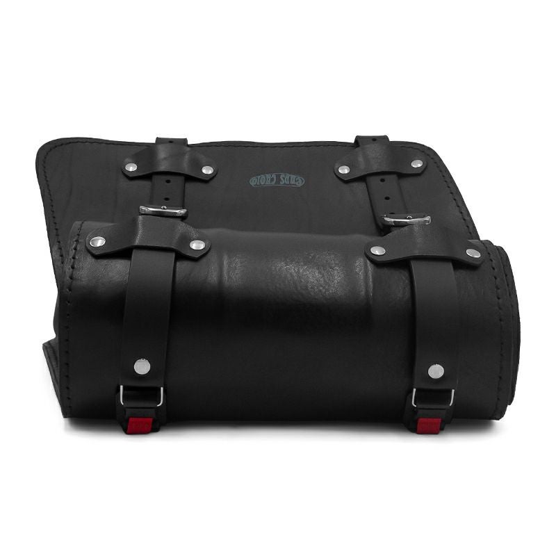 エンズクオイオ Roll Sporty レザーサドルバッグ (ディストレスト・ツートーン・ダーク)6