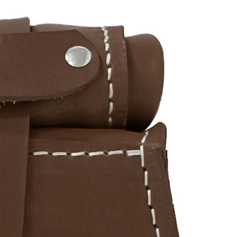  エンズクオイオ Roll Little Boogie レザーサドルバッグ (ダークブラウン)