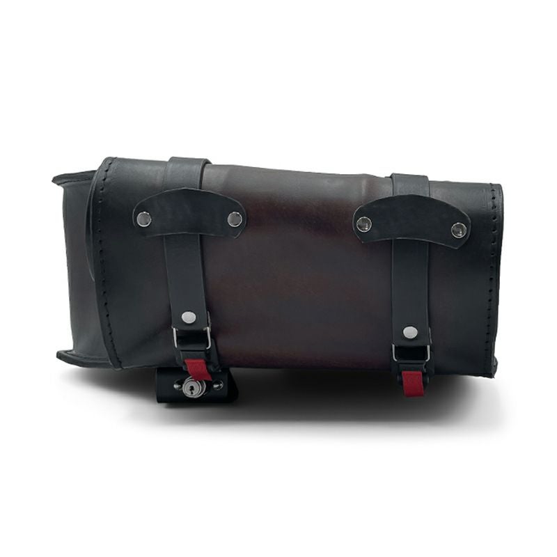 エンズクオイオ Roll Little Boogie レザーサドルバッグ (ディストレスト・ツートーン・ダーク)6