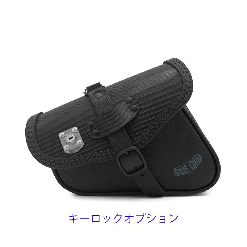 エンズクオイオ Rev Mambo レザーサドルバッグ 4L (ブラック)17