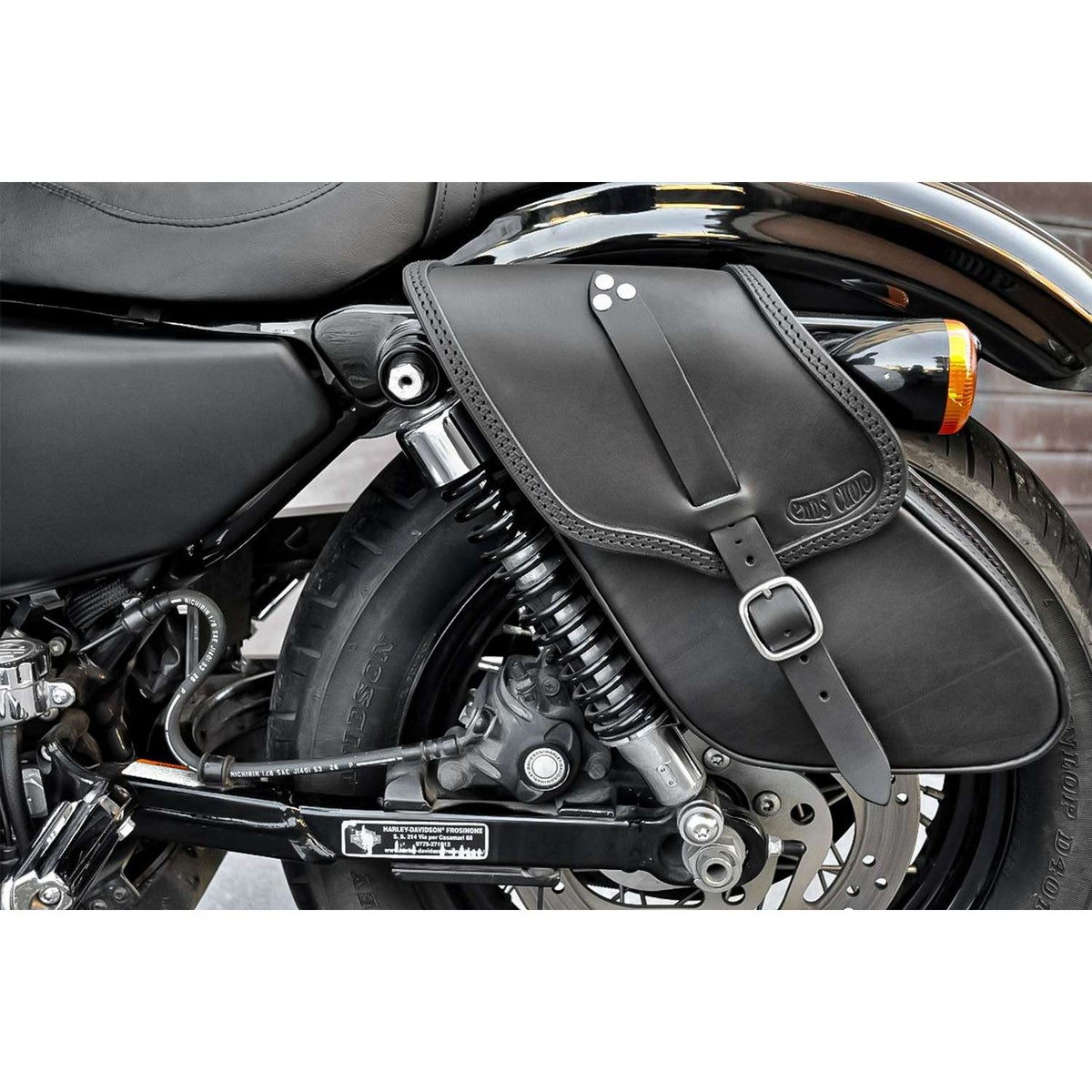 エンズクオイオ Swing レザーサドルバッグ 4.8L (ブラック)4